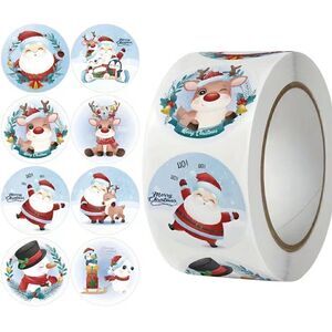 500 Stickers/roll Christmas Theme Gift Label Stickers